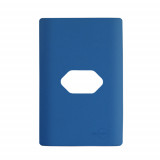 Placa p/ 1 Tomada Horizontal 4x2 - Novara Azul Fosco